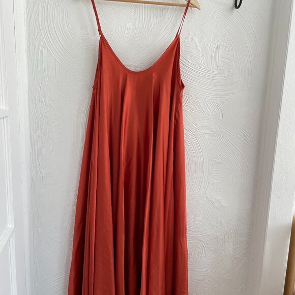 Silk & Salt Dresses & Skirts - Silk + Salt "Go with the Flow" Maxi Dress - Burnt Orange